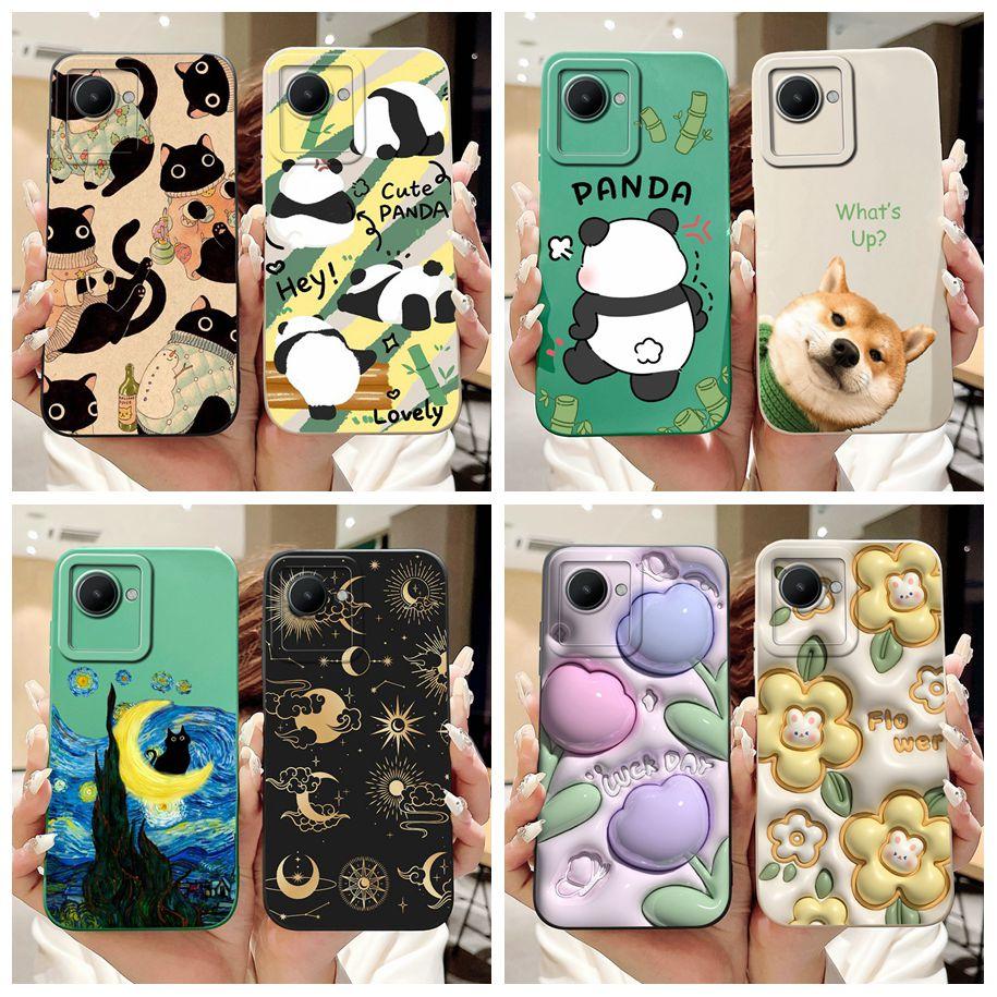 Per Custodia Realme C30 Cover RealmeC30 Nuova Moda Dipinta Morbido Silicone Cover Posteriore Per Realme C30S C 30 Narzo 50i Prime Custodia per Telefono