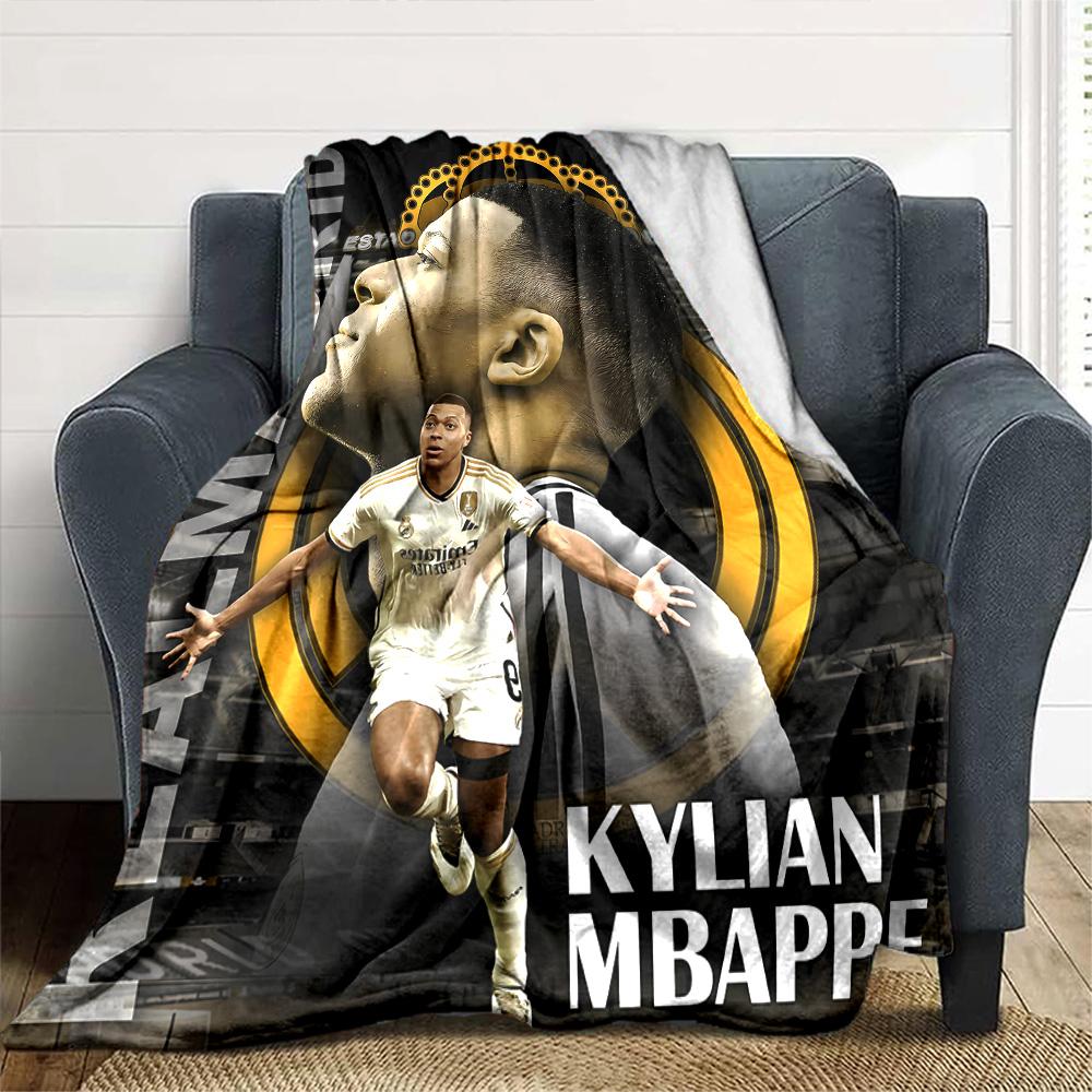 Football Player Celebration Blanket Soft & Cozy Great for Office Seaside Bed Four Seasons Multipurpose Stylish Decor