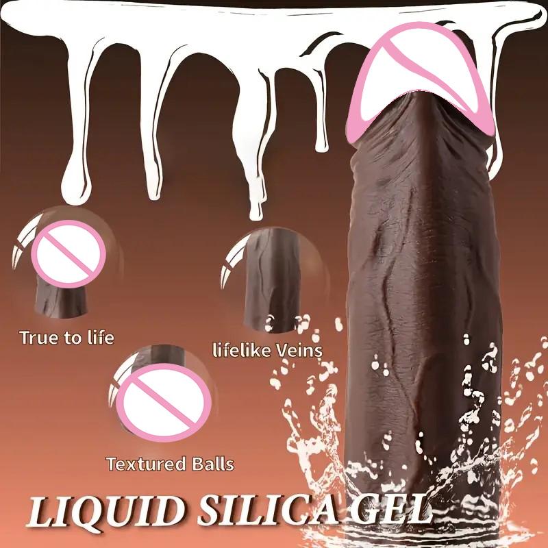 Black Dildo Vibrator Dildos Female Masturbation Sex Toys for Women Telescopic Penis Vagina Anal for Adults Stimulator Sex Shop