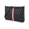 Bally Dasky Quilted Diamond Stripe Leather Clutch Shoulder Bag Women Bags Black Red White 6237061