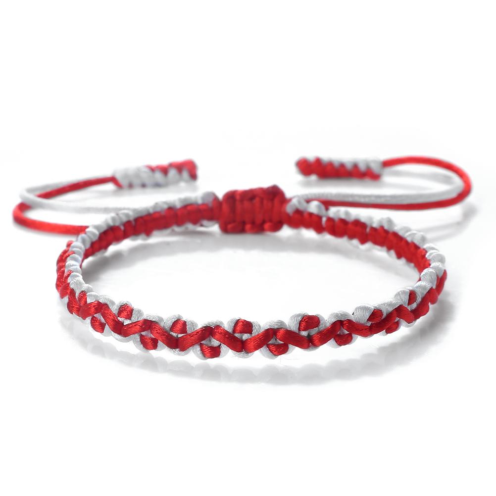 2 Colors Nylon Rope Bracelets for Women Men Handmade Adjustable Braided Knot Bangles Couple Friendship Lucky Daily Jewelry Gifts