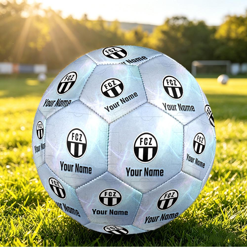 Personalized Size 5 Football FC Zürich Pattern Outdoor Game Sports Ball Gift