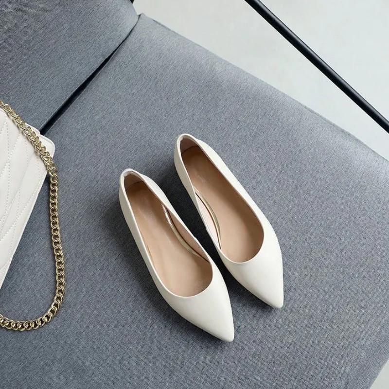 

Нескользящие женские туфли на плоской подошве, официальная последняя обувь для женщин 2024 года, летняя обувь, подлинная марка, социальная, горячая, модная, элегантная и 34