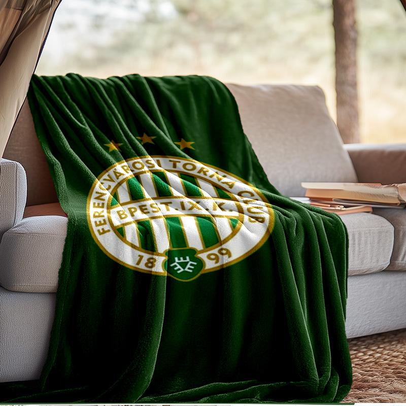 Ferencvaros TC Fußballverein Decke Outdoor Flanelldecke für Camping, Wandern, Gartenpartys, Picknick-Zubehör, Geschenk für Familie und Freunde