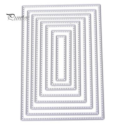 Rechteckiger Rahmen, Metall-Stanzformen für DIY-Scrapbooking, Prägung, Papier, Karte, Basteln, Schablone