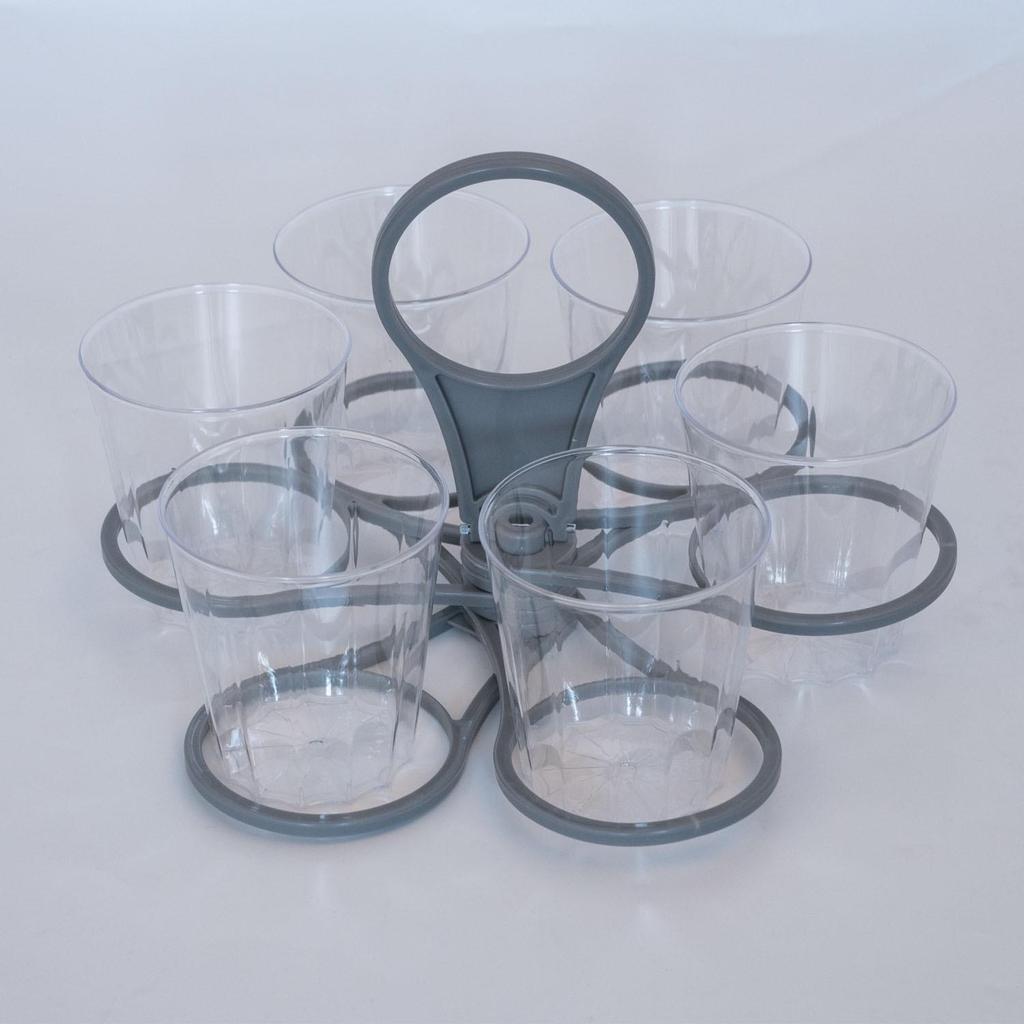 Foldable Rotating Cup Holder for Coffee, Wine, or Cocktail Glasses - Creative Petal Shape, Multifunctional Handle & Carrier
