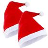 Classic Santa Cap, Unisex Christmas Cap for Adults and Kids, Comfortable Soft Red and White Hat, Free Size, Holiday Party Decorations