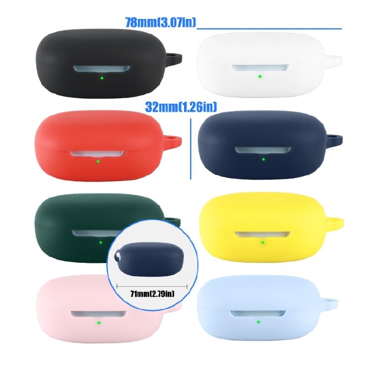 Protective Earbud Charging Case Cover for Air 2 with Flexible Silicone Construction, Toolless Installation, Lid Access, and Carabiner