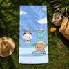 Character P-Peach C-Cat Towel Beach Towel, Quick Drying Absorbent Bath Towel For Swim,Gym,Camping,Outdoor Hot