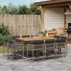 VidaXL 11-piece Garden Dining Set with Cushions, Table and Folding Back Chairs, Outdoor Patio Furniture 3211574