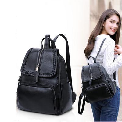 Genuine Leather Women's Bag Korean Fashion All-match Women's Small Backpack Cowhide Women's Bag Soft Leather Bag