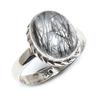 Natural Black Rutile Gemstone Handmade 925 Sterling Silver Jewelry Ring S.6 S1C79