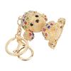 Rhinestone Keychain Unique Puppy Shape Design Rhinestone Keychain   Ornament for Bag Car Pendant