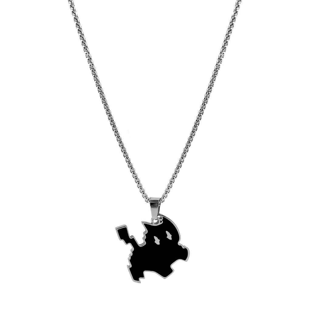 Versatile Black Cat Couple Necklace Pendant – Titanium Steel Hip Hop Style Sweater Chain