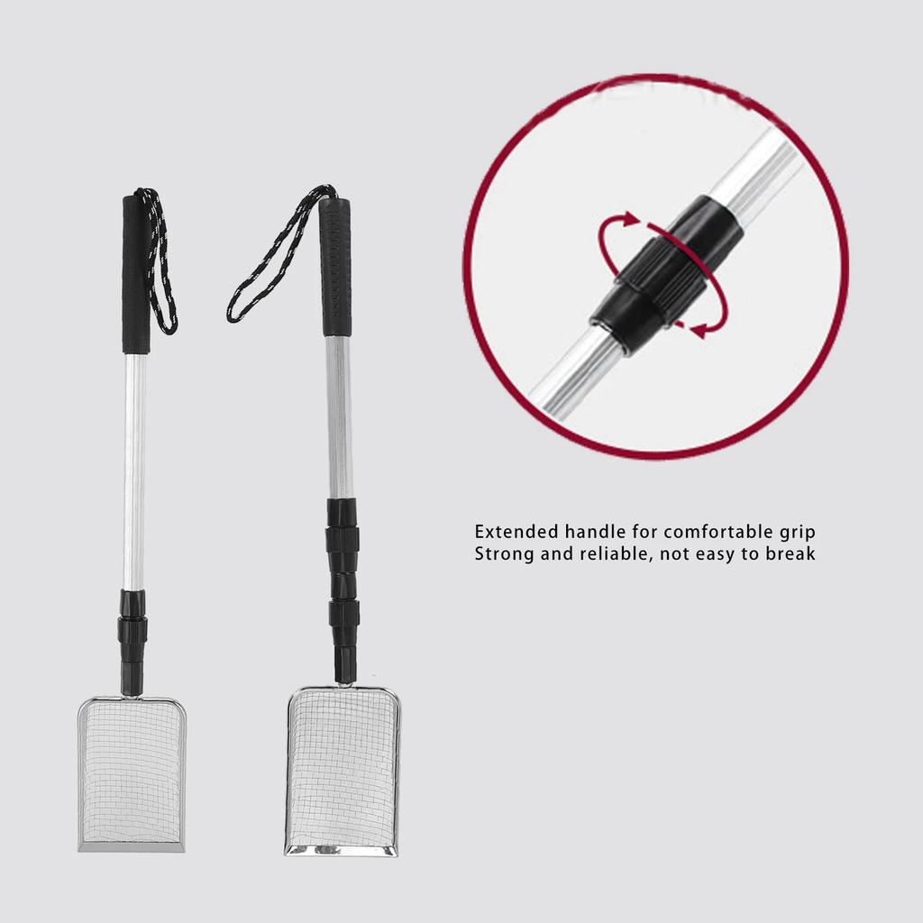 Kippenpoep Schep Verstelbaar Roestvrij Staal Metaal Kattenbak Schep Lange Steel Kattenbak Zeef Voor Thuis