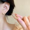 Fashionable Metal Hollow Square Earrings for Women Simple Korean Design Golden Smooth Geometric Earrings Party Jewelry Gifts