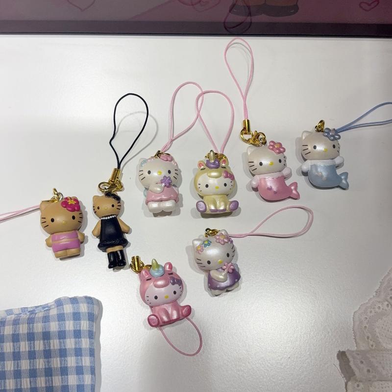 Lange Beine Hello Kitty Handykette Hello Kitty Anhänger Schlüsselanhänger Schmuck für Mädchen Frauen Geschenk Taschen Dekoration