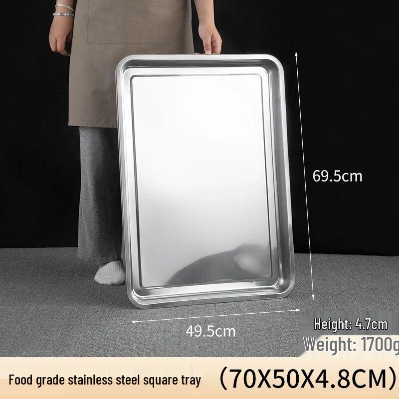 Stainless Steel Rectangular Multi-Purpose Serving Tray