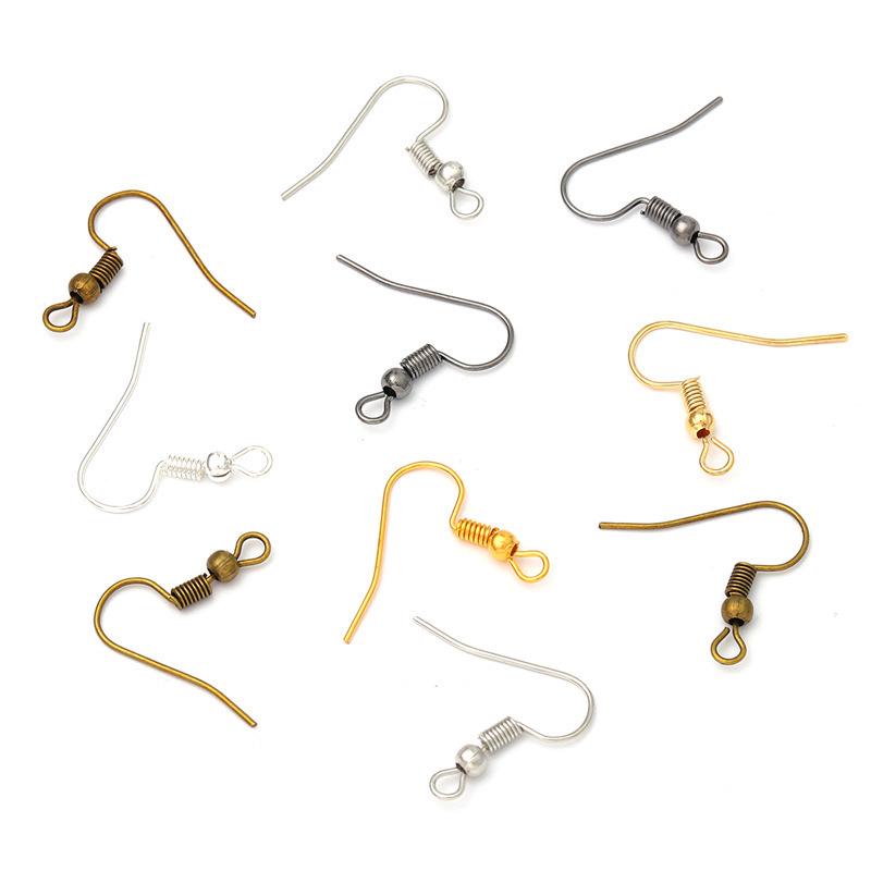 100-teiliges DIY Ohrringzubehör-Set: Ohrhaken, Biegeringe, Ohrstöpsel für handgefertigte baumelnde Ohrringe