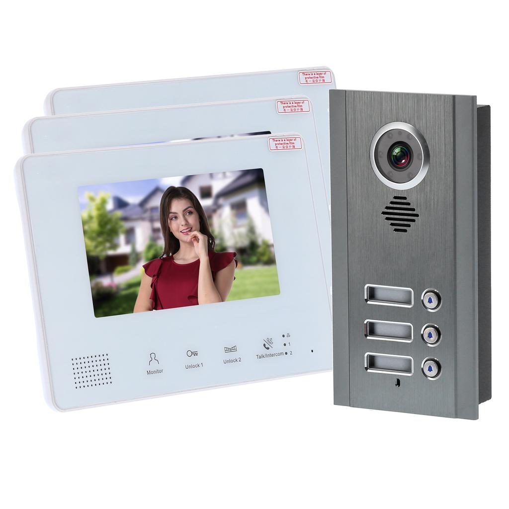 BUS 2 Wire Video Doorbell Camera Direct Press Type Color Display Two Way Intercom Night Vision