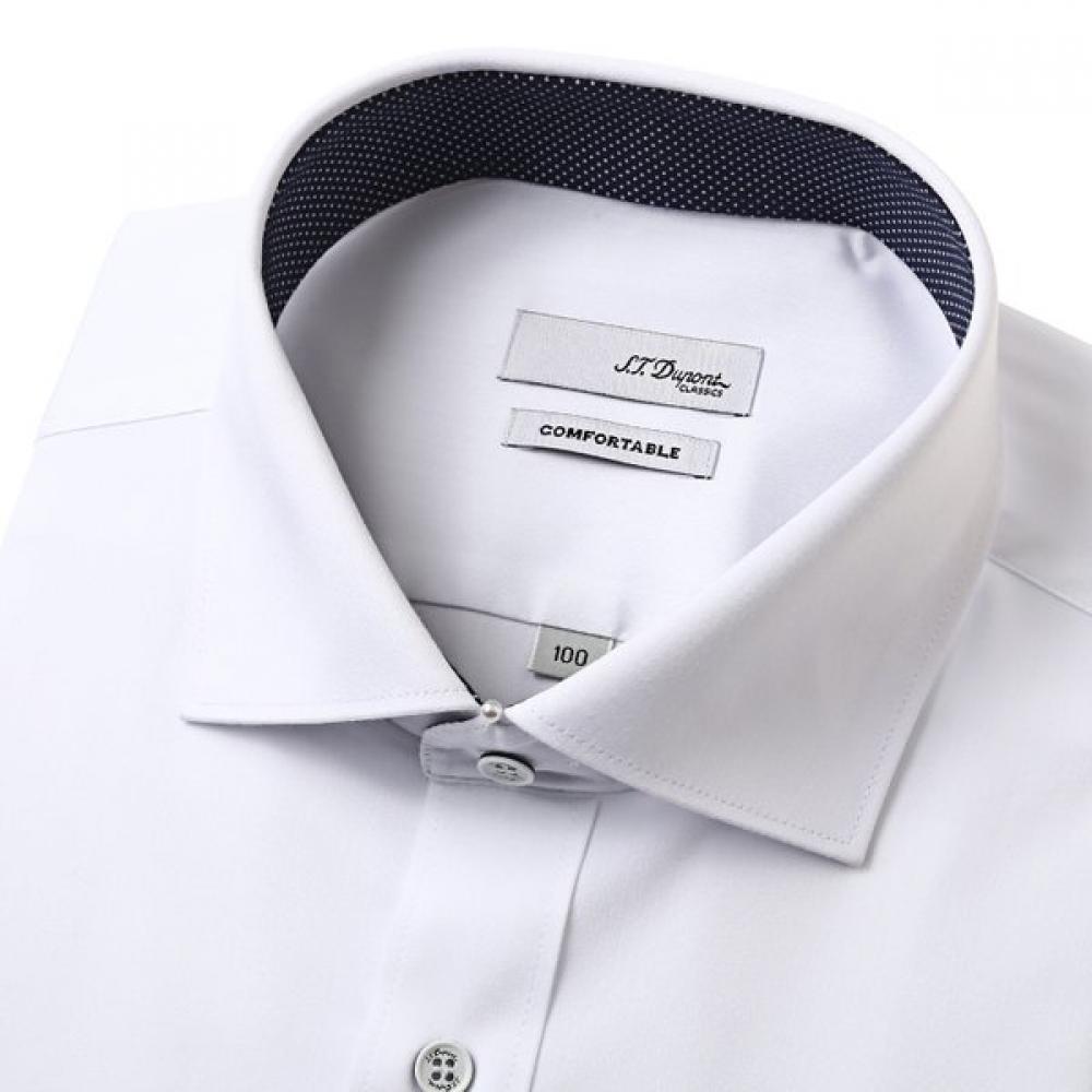 S.T. Dupont Slim Fit Wrinkle Free Stretch Long Sleeve Shirt Se5sm22ls929swh