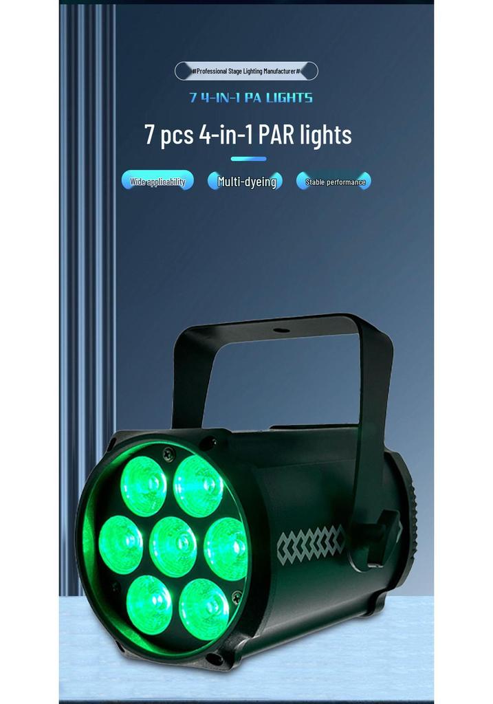 7-Color 4-in-1 Par Light Stage Bar for Events - Ideal for Weddings, Live Performances, and KTV Atmosphere Enhancement
