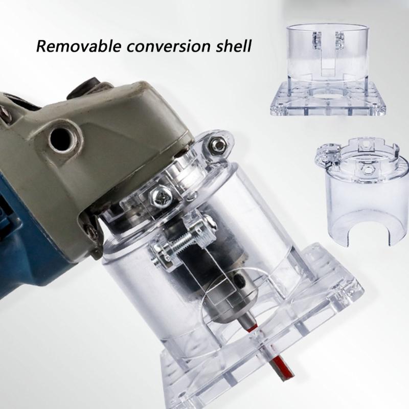 MultiFunctional Angles Grinder To Trimmer Base For DIY Woodworking Projects Including Edges Trimming Slot Cutting