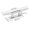 5" Boat Cleat, 316 Stainless Steel Open Base Dock Cleat, High Polished Finish for