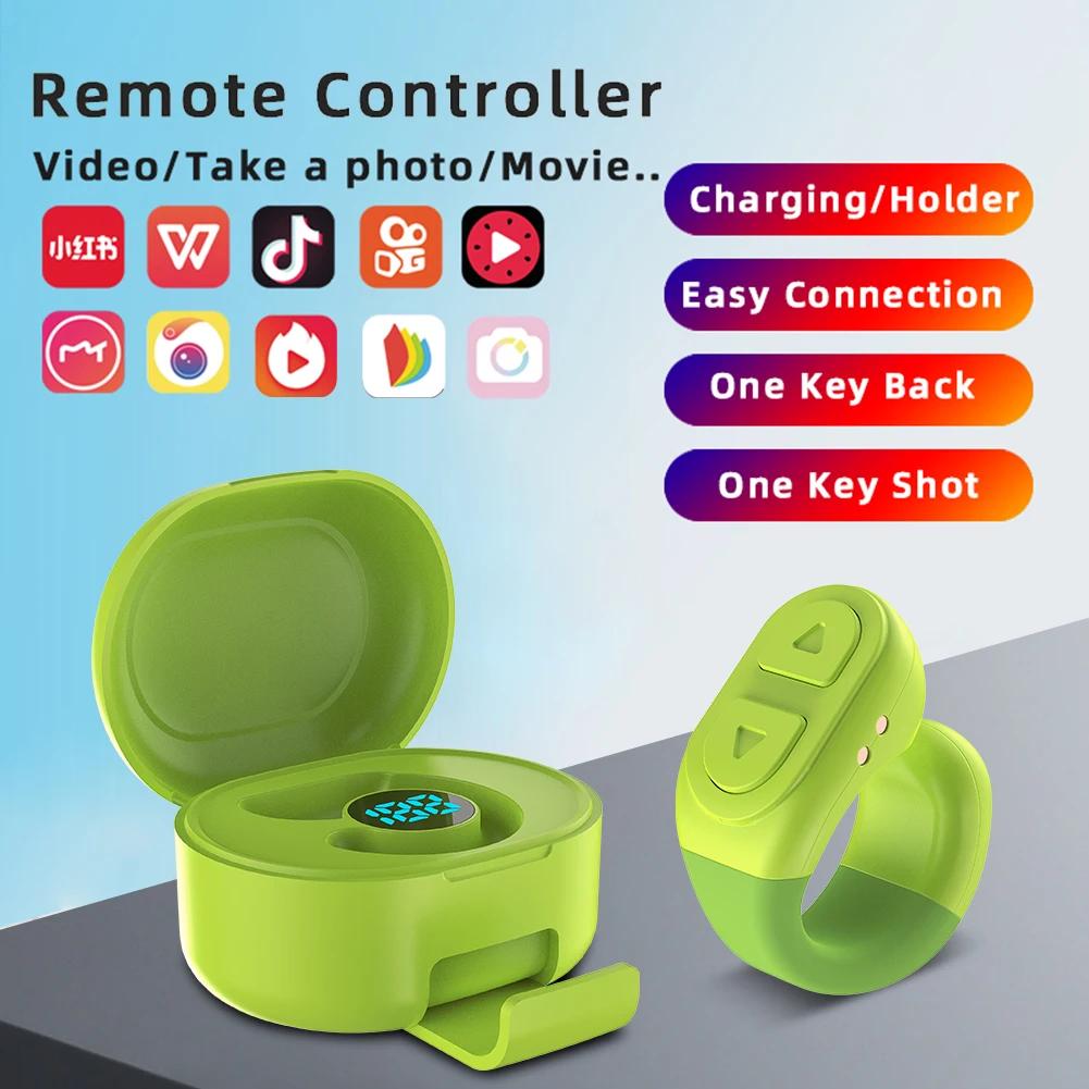 For TikTok Scrolling Ring Wireless Camera Shutter Selfie Button Kindle App Camera Video Recording Remote Bluetooth For TikTok