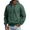 Herren Kapuzenpullover mit Ärmeltaschen-Reißverschluss Lässiger Pullover für den täglichen Gebrauch