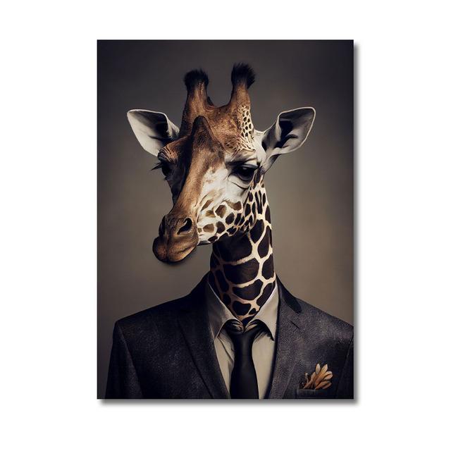 Lidský zvířecí avatar plakát, kostým lva, žirafa, zebra, liška