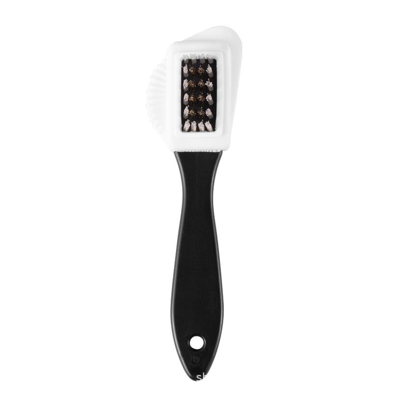 Three-Sided Nubuck & Suede Cleaning Brush - Multi-Functional Copper and Silicone Bristles