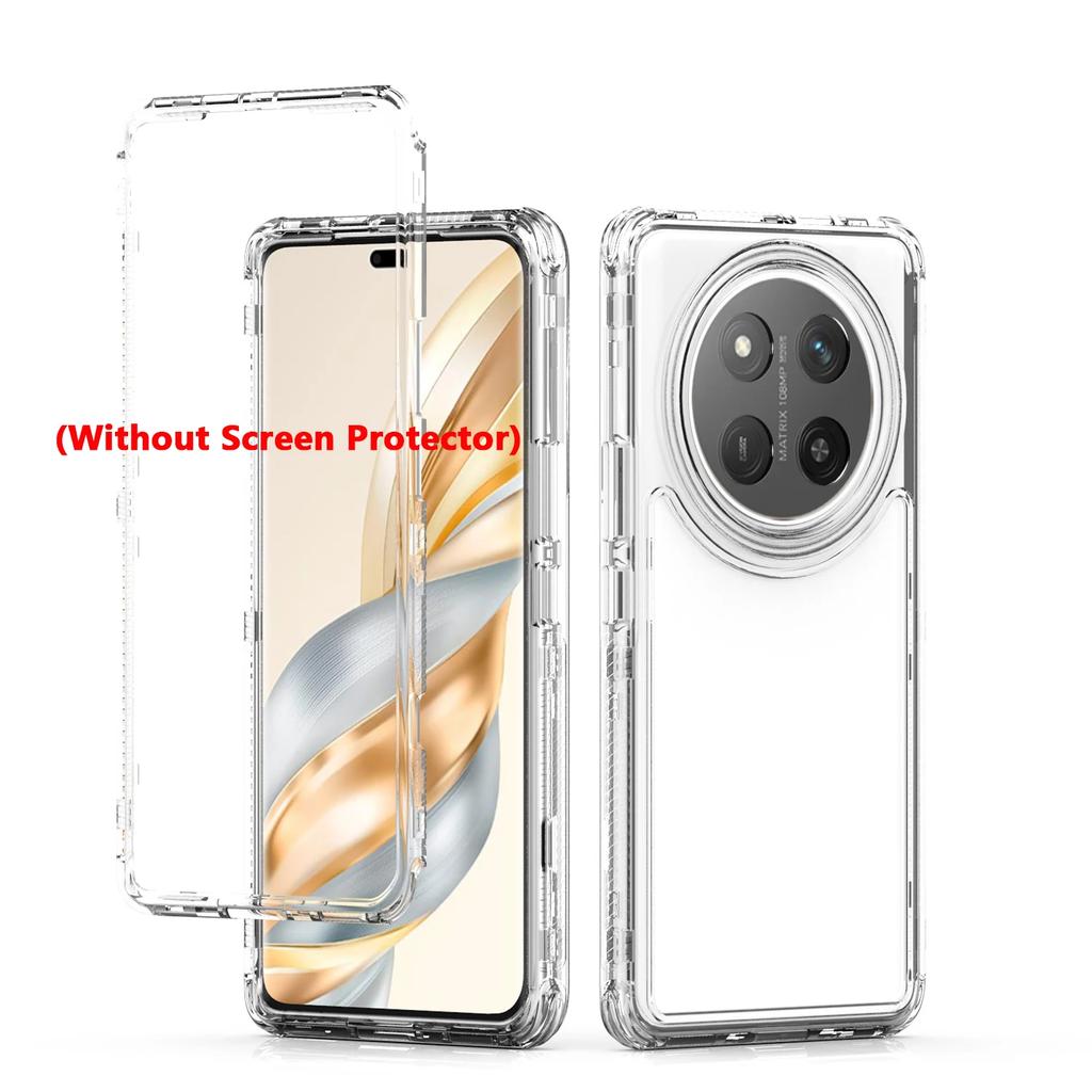 3 in 1 Hybrid Armor Shockproof Case For Honor X9C X60 Pro TPU Frame Transparent Acrylic Plastic Phone Protective Cover Fundas