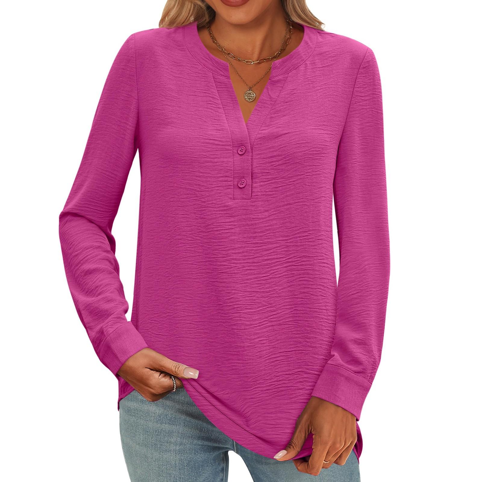 

Женский модный повседневный однотонный топ с длинным рукавом XL