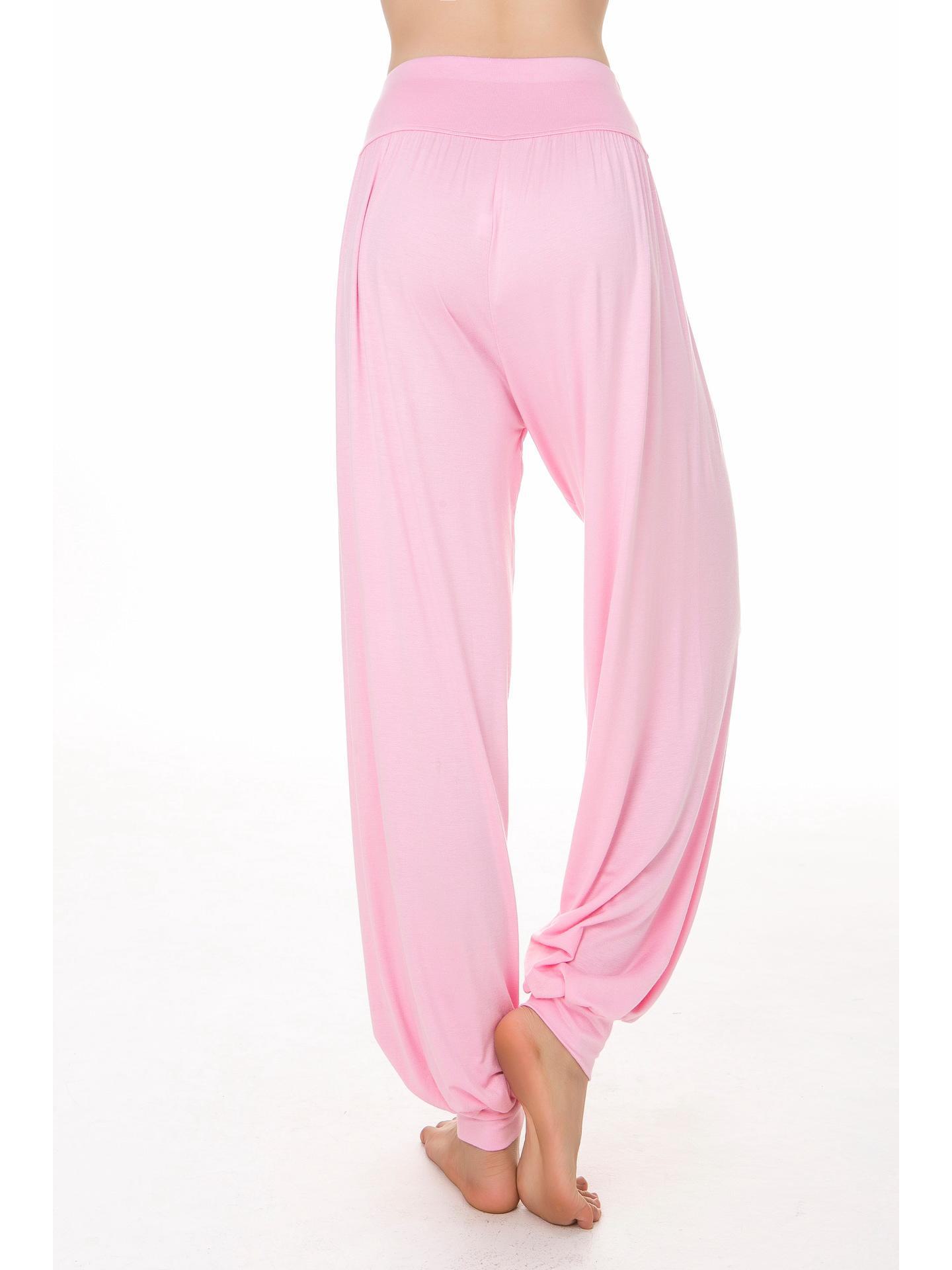 

Женские штаны для йоги из модала: Свободные, дышащие спортивные брюки для танцев и занятий фитнесом. M розовый