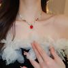Acetate Plate Resin Strawberry Pearl Necklace Accessories High Sense Fashion Unique Clavicle Chain Versatile Necklace Women