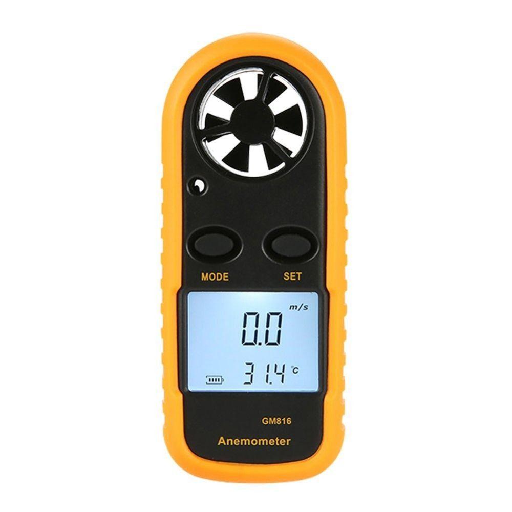 Mini Design Wind Speed Meter LCD Backlight Display Temperature Tester  Outdoor Use