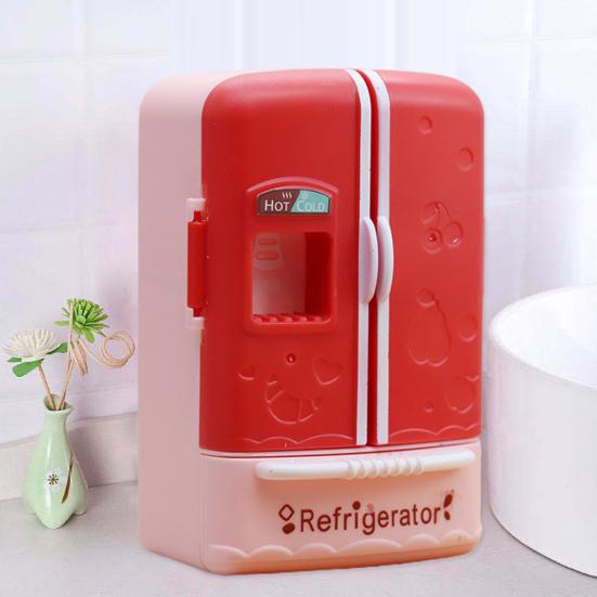 Mini Fridge Toy Cute Realistic Small Simulated Nice-looking Decorative Openable 1/12 Dollhouse Kitchen Furniture Food Toy for Micro Landscape