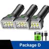5PCS 6 LEDs Flashlight Rechargeable Mini Torch High Brightness Power Display Outdoor Lighting for Outdoor Lighting Camping Emergency