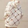 Fila Fusion Full Print Logo Pullover Sports Hoodie Unisex Hoodies Antique-White T11U216205FIV