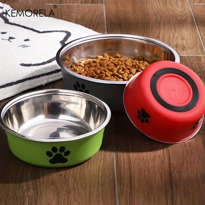 Rutschfester Hundenapf für große, mittelgroße und kleine Katzen und Hunde, Trinkwasser-Futternapf, Futternapf aus Edelstahl