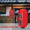 10 Inch Japanese-Style Lanterns Traditional 2/4pcs Printing Hanging Lantern Chochin Red Waterproof Cloth Restaurant Decoration