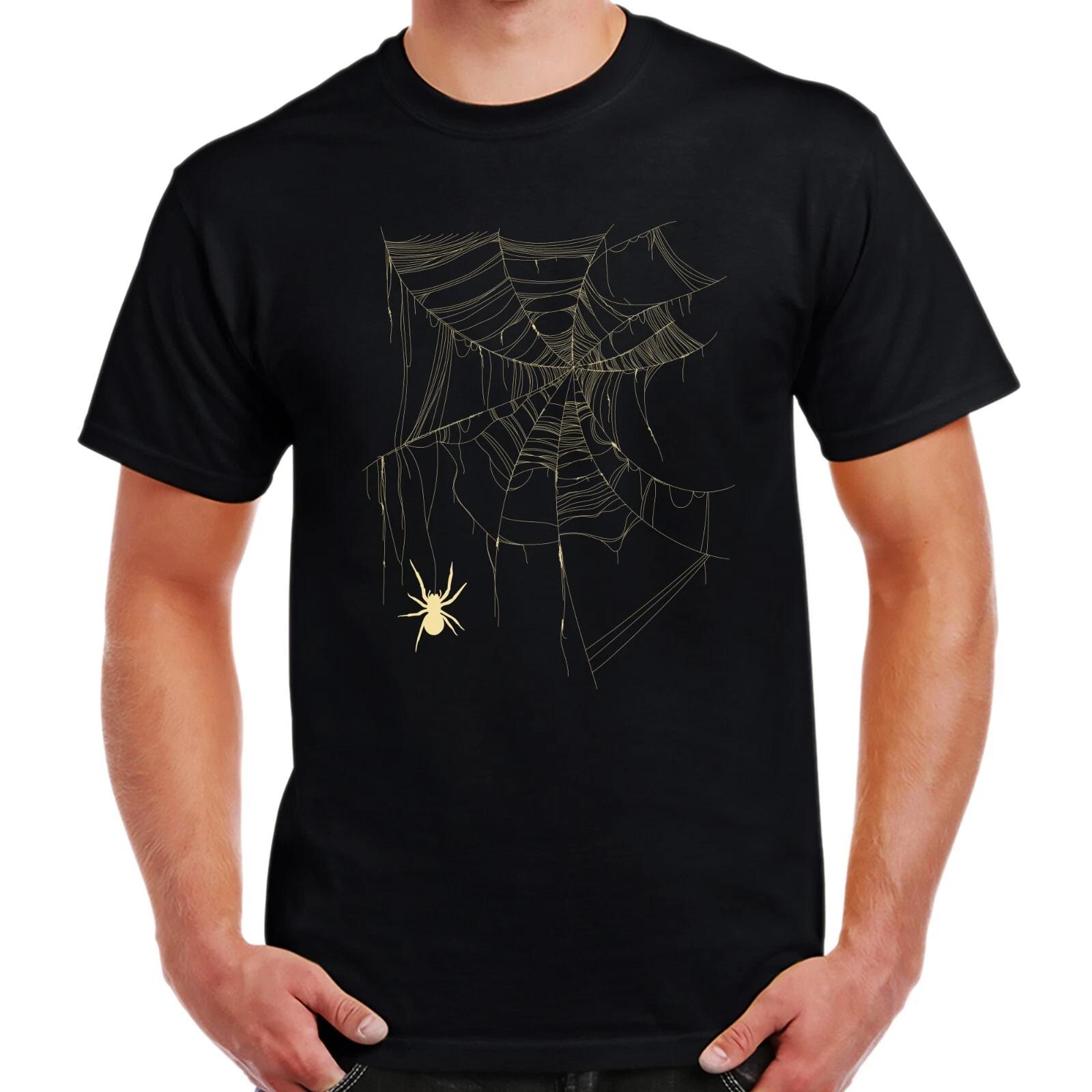 Spooky Spider Web T-Shirt Halloween Gift 3XL