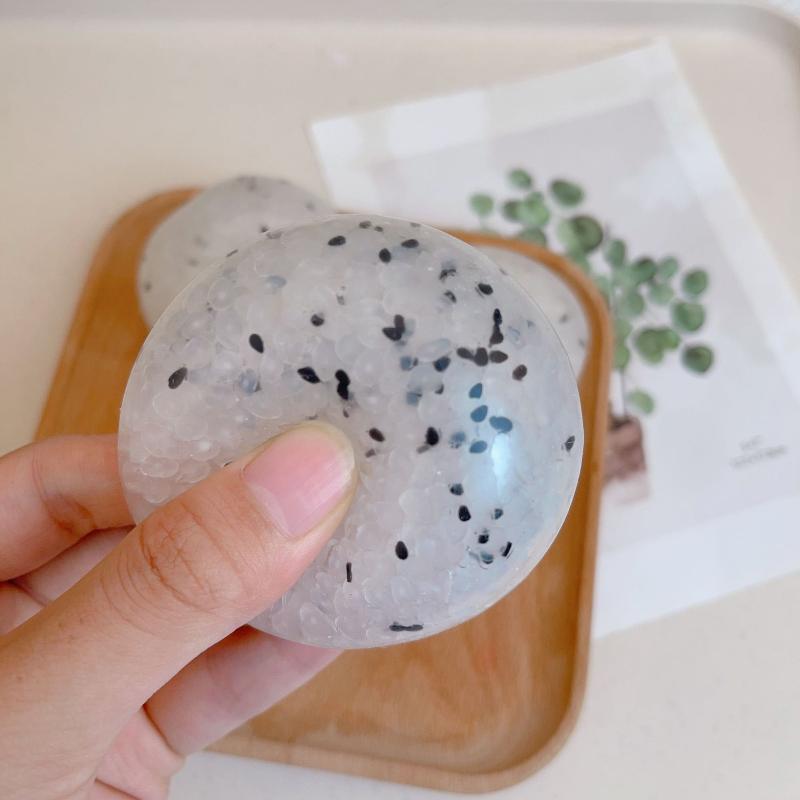 1Pcs Squeeze Stress Ball Decompression Rice Ball Squeeze Fidget Sensory Toy Stress Calming Fidget For Home Office Travel