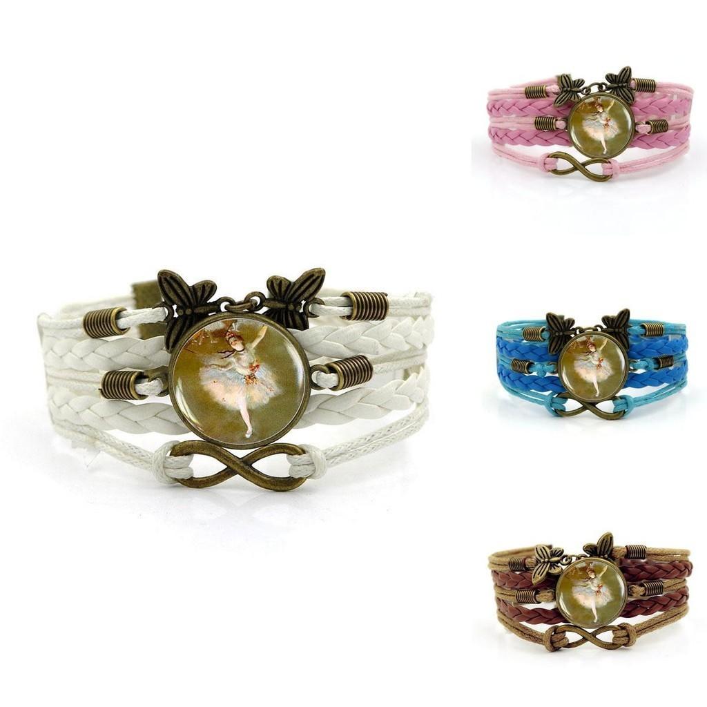 Ballerina Feminine Design Bracelet For Women Vintage Infinity Weaved Jewelry Hand