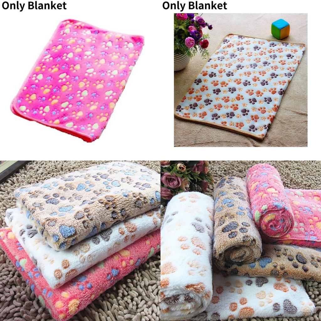 Warm And Snuggly Dog Bed Blanket In Cute Paw Print Patterns For Your Pet
