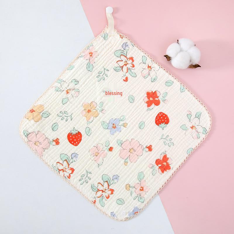 4-Layer Cotton Gauze Baby Towel - Soft, Class A, Small Square for Children and Kindergarten Use