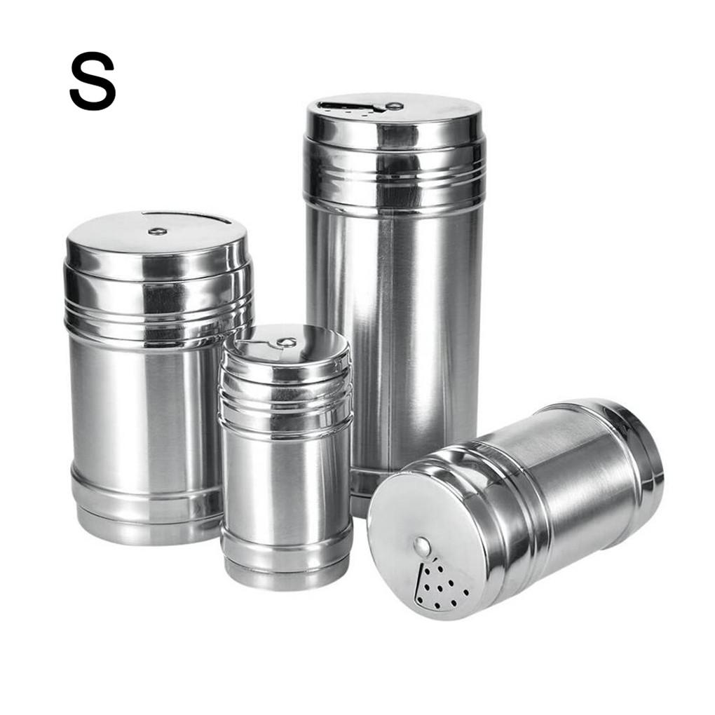 Stainless Seasoning Can Rotation Leak-proof Dredge Shaker Home Kitchen Seasoning Bottle
