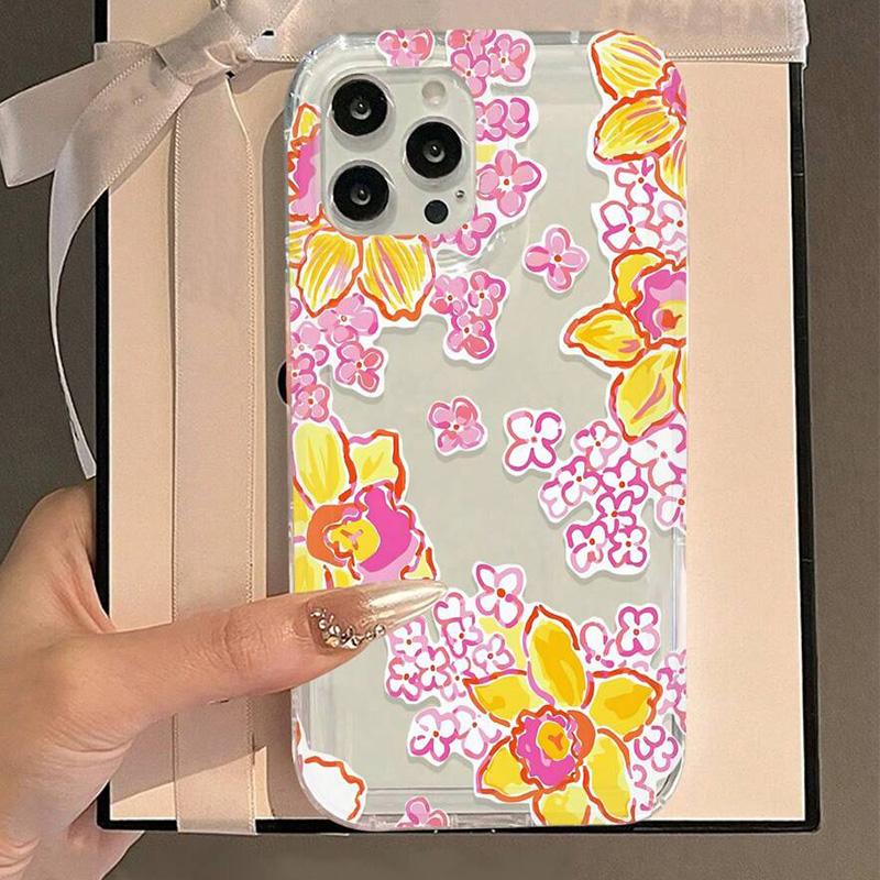 Vintage Flower Collage Protective Phone Case For iPhone 17 Air 16 16e 15 13 12 11 Pro Max Pro Plus Shockproof Funda Cover