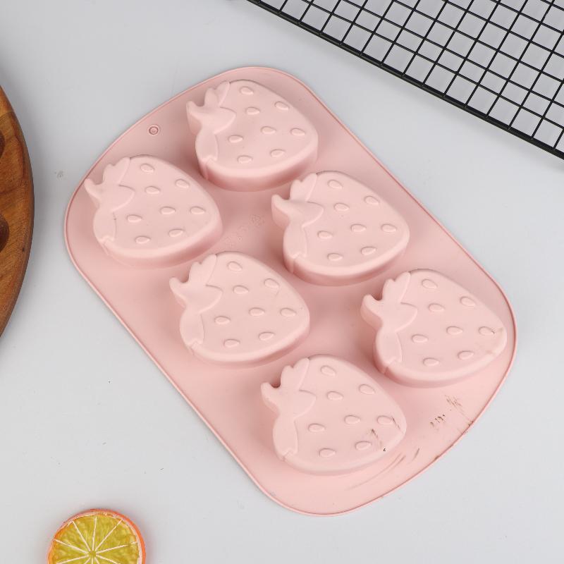 6 Cavity Fruit Shape Chocolate Candy Molds Watermelon Strawberry Lemon Pineapple Fruit Silicone Mold Ice Cube Tray